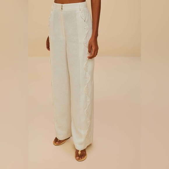 FarmRio: Off-White High Waisted Euroflax™
Premium Linen Pants - Picture 3 of 11